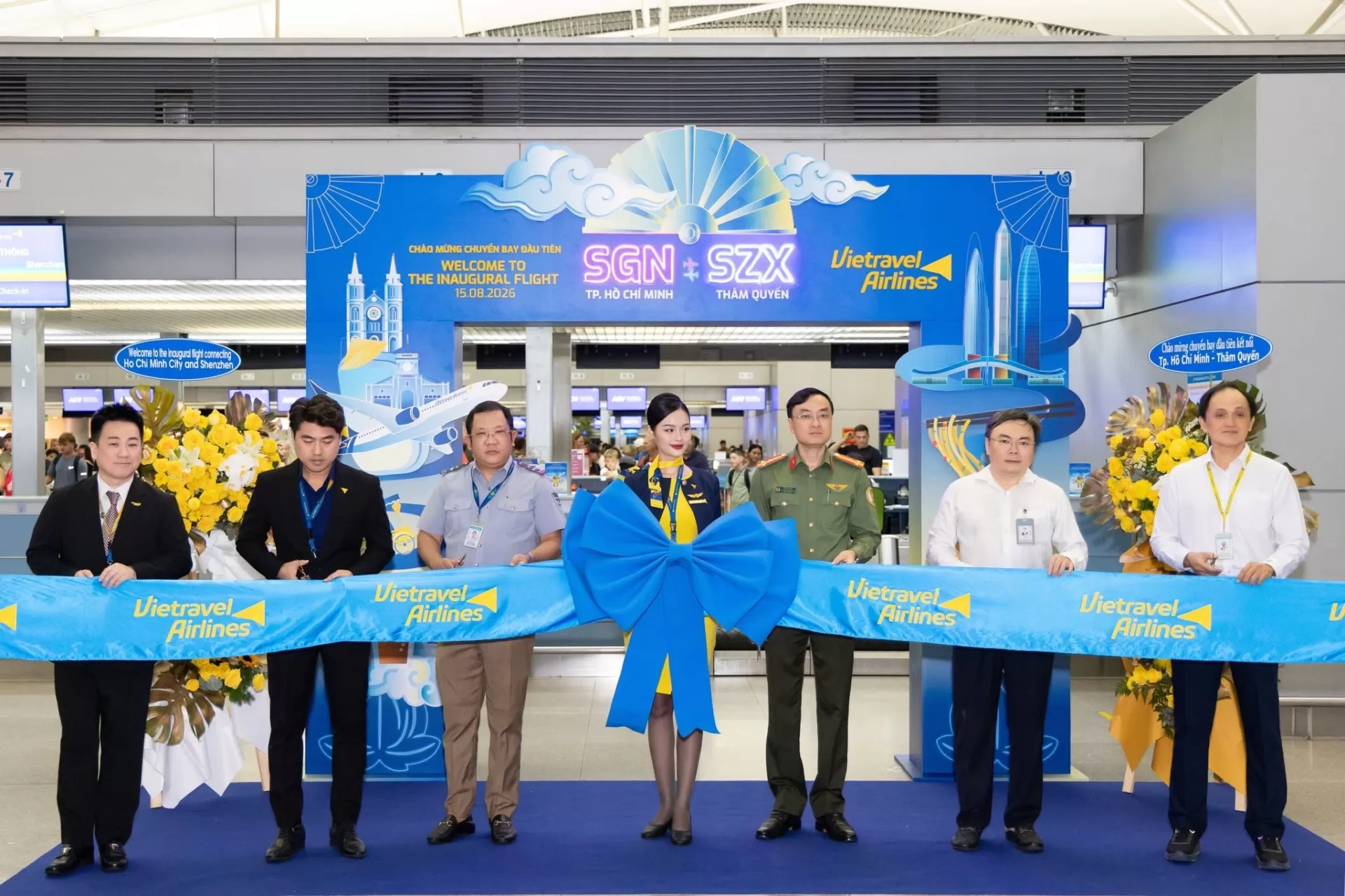CHÚC MỪNG VIETRAVEL AIRLINES KHAI TRƯƠNG ĐƯỜNG BAY THẲNG TP.HCM – THÂM QUYẾN