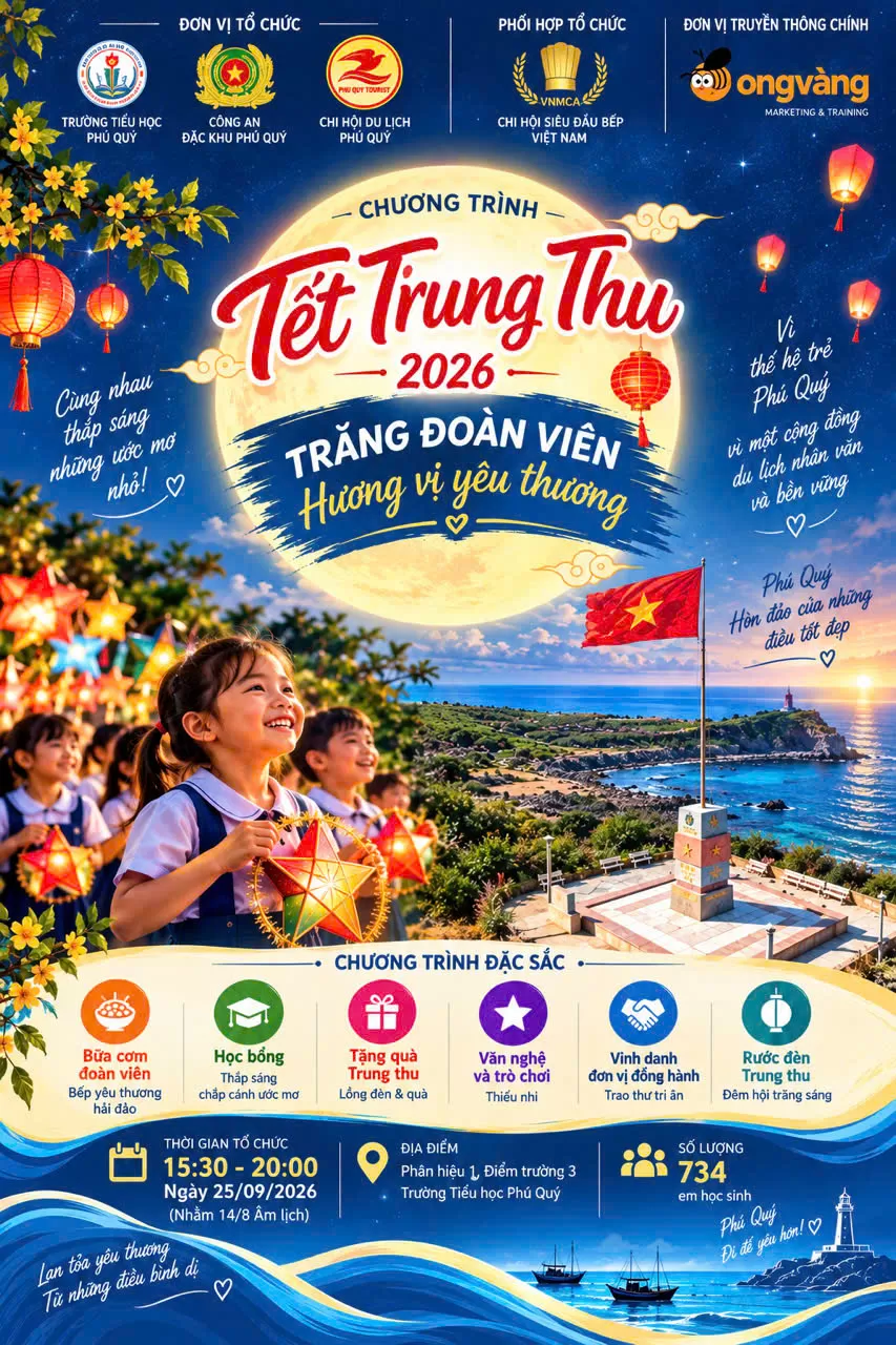 Chi hội Siêu Đầu Bếp Việt Nam đồng hành tổ chức “Bếp yêu thương hải đảo” tại Đặc khu Phú Quý