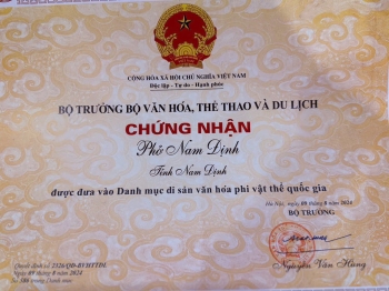 HIỆP HỘI VĂN HÓA ẨM THỰC VIỆT NAM CHÚC MỪNG DI SẢN “PHỞ NAM ĐỊNH” ĐƯỢC VINH DANH LÀ DI SẢN VĂN HÓA PHI VẬT THỂ QUỐC GIA