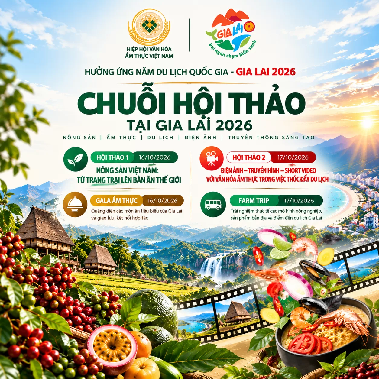 Chuỗi Hội thảo tại Gia Lai 2026: Kết nối nông sản, ẩm thực, du lịch và công nghiệp sáng tạo