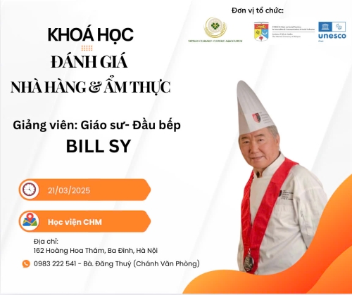 KHÓA HỌC “ĐÁNH GIÁ NHÀ HÀNG & ẨM THỰC” DO VCCA VÀ UNESCO CHAIR TỔ CHỨC