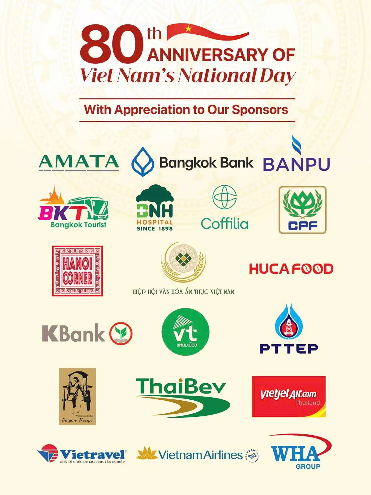 ĐOÀN NGHỆ NHÂN VCCA THAM GIA CHƯƠNG TRÌNH GIỚI THIỆU ẨM THỰC VIỆT TẠI THÁI LAN